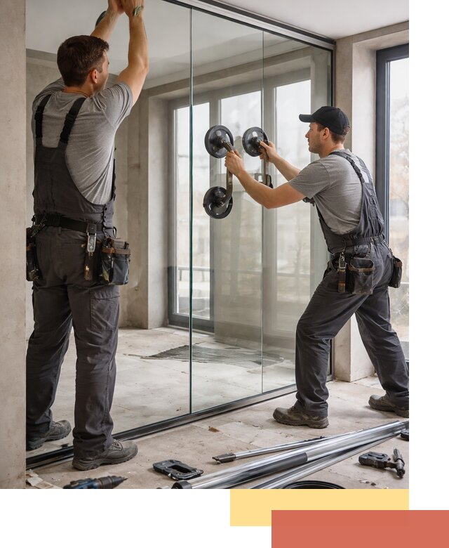 Цельностеклянные перегородки под ключ в Мичуринске