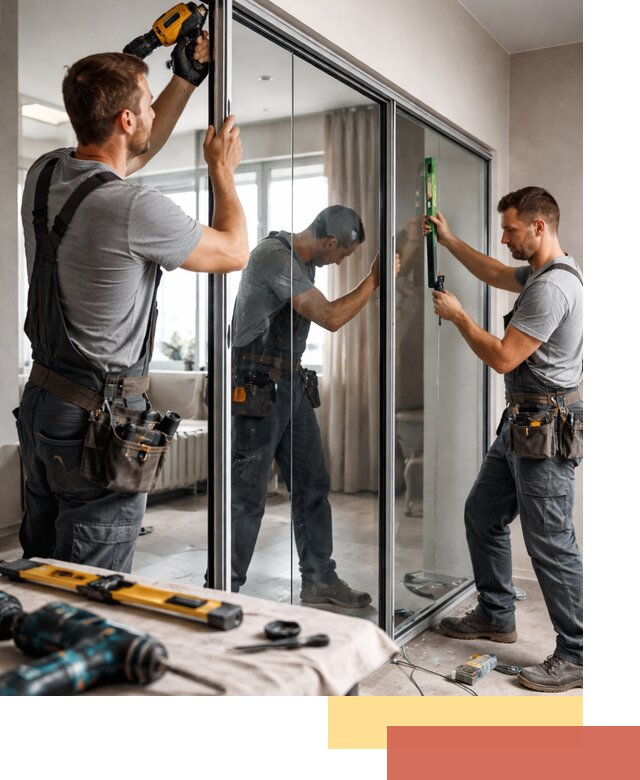 Каркасные стеклянные перегородки под ключ в Мичуринске