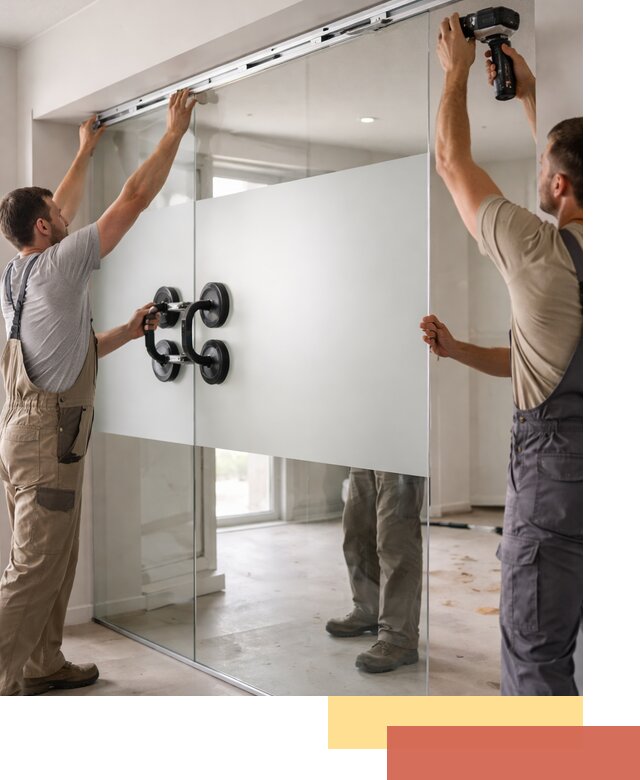 Матовые стеклянные перегородки под ключ в Мичуринске