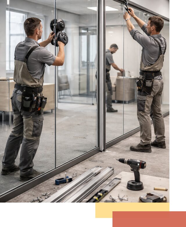 Стеклянные офисные перегородки под ключ в Мичуринске