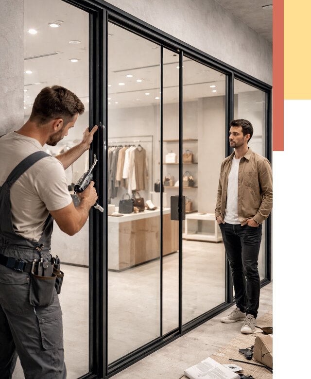 Стеклянные перегородки для магазинов в Мичуринске от 8490 руб. под ключ | ОТДЕЛОЧНИК-Мчр