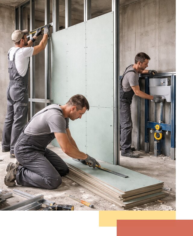 Монтаж и ремонт сантехнических перегородок в Мичуринске