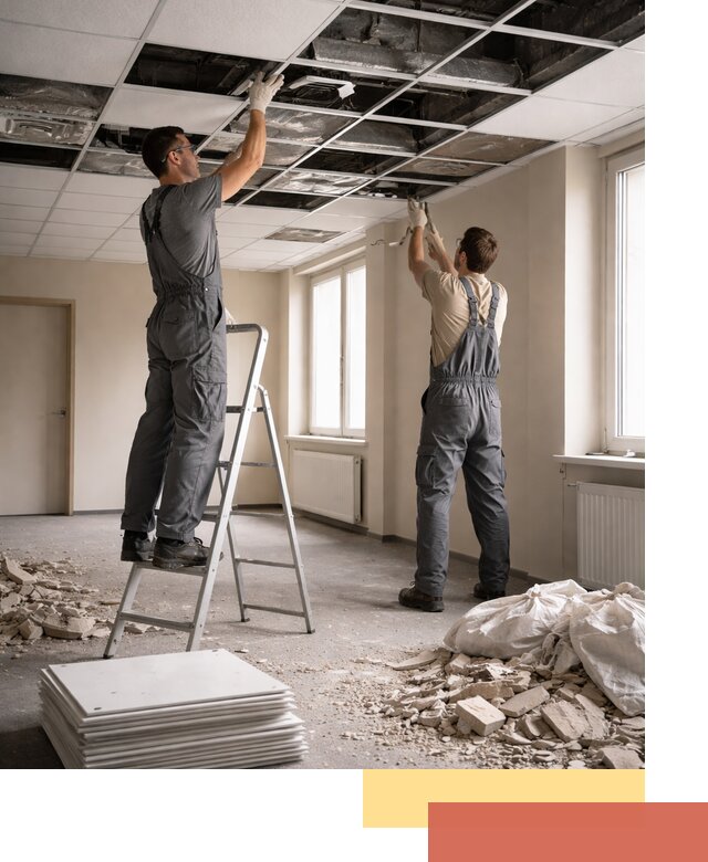 Демонтаж потолков Армстронг профессионально в Мичуринске