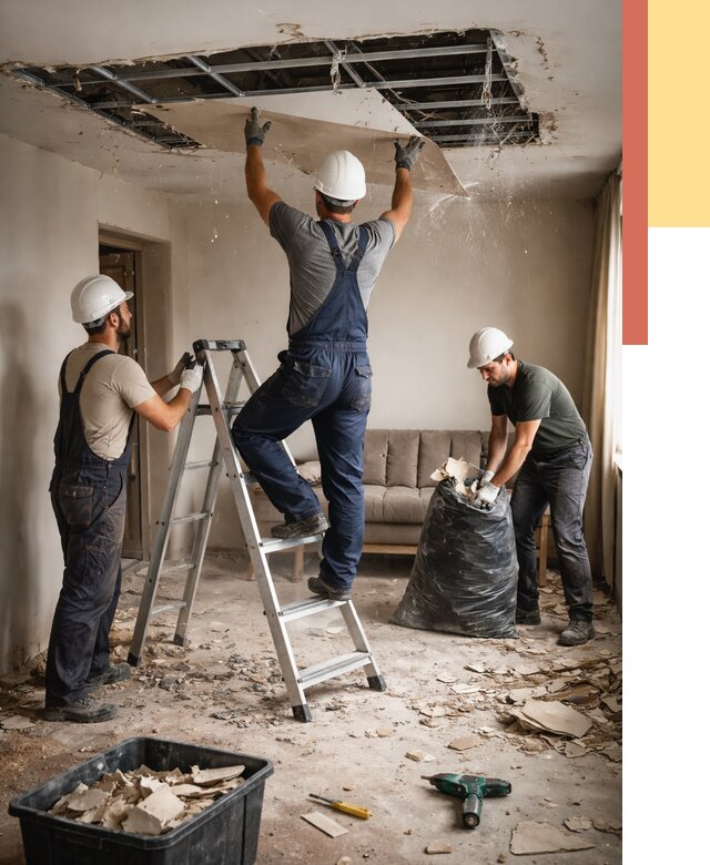 Демонтаж гипсокартонного потолка в Мичуринске от 435 руб. за м2 — ОТДЕЛОЧНИК-Мчр