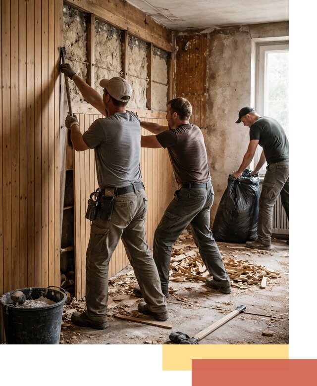 Демонтаж вагонки и вывоз материалов в Мичуринске