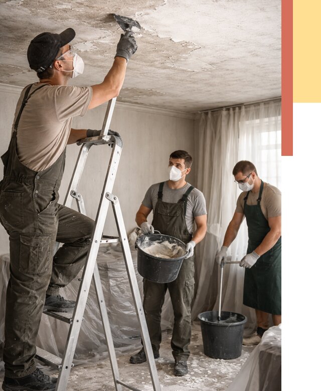 Удаление побелки с потолка в Мичуринске от 2589 руб. быстро и недорого | ОТДЕЛОЧНИК-Мчр