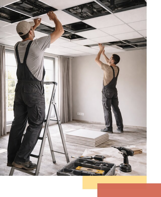 Замена плит подвесного потолка в Мичуринске быстро и качественно