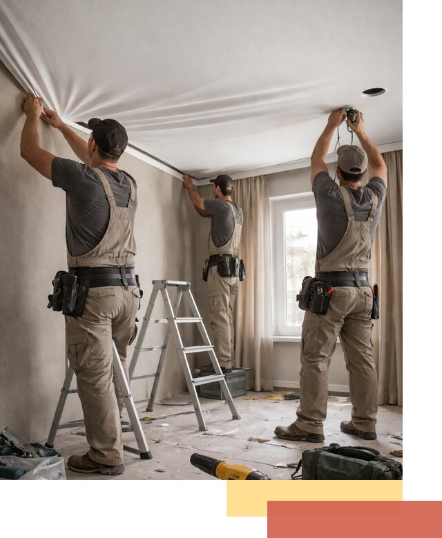 Монтаж матового натяжного потолка в Мичуринске качественно и быстро