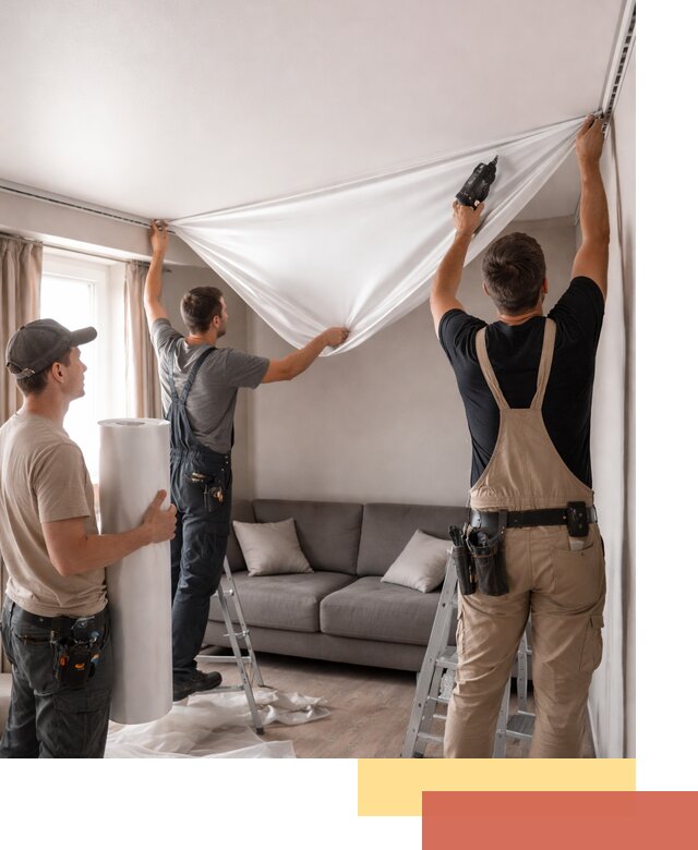 Монтаж сатинового натяжного потолка в Мичуринске качественно и быстро