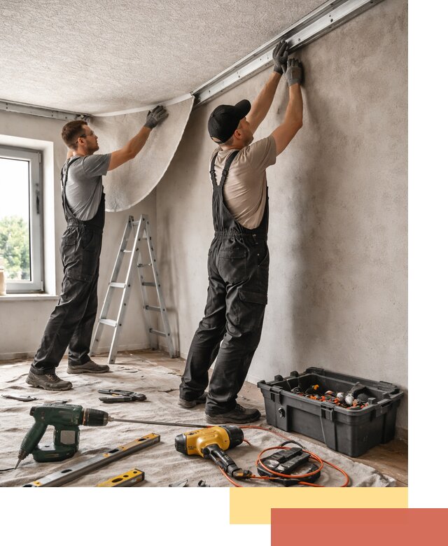 Монтаж фактурного натяжного потолка в Мичуринске качественно и быстро