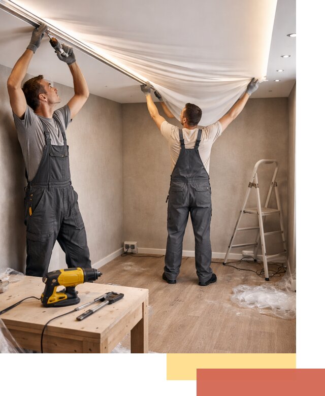 Монтаж натяжного потолка с подсветкой в Мичуринске цена и сроки