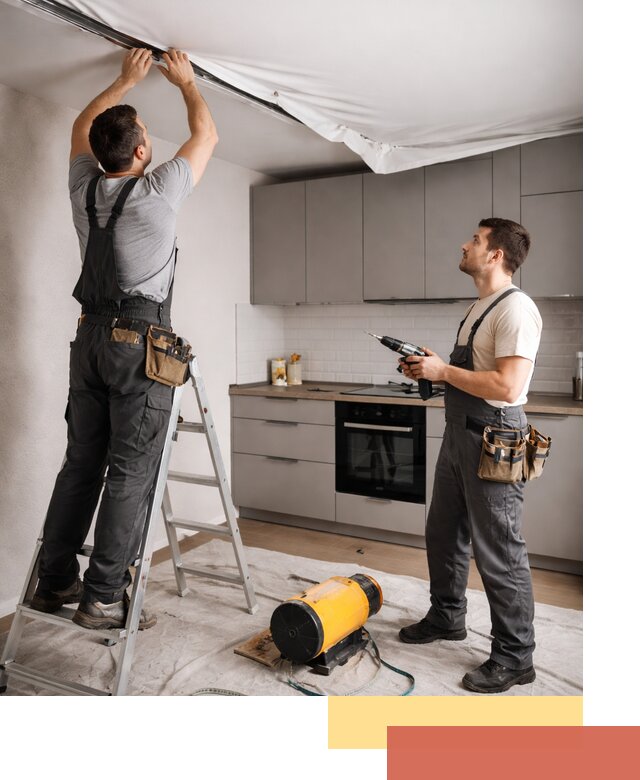 Монтаж натяжного потолка на кухне в Мичуринске