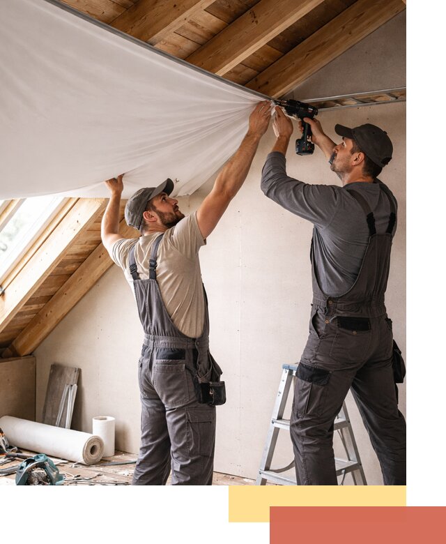 Монтаж натяжного потолка в мансарде в Мичуринске