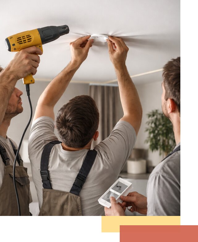 Ремонт прокола полотна натяжного потолка в Мичуринске