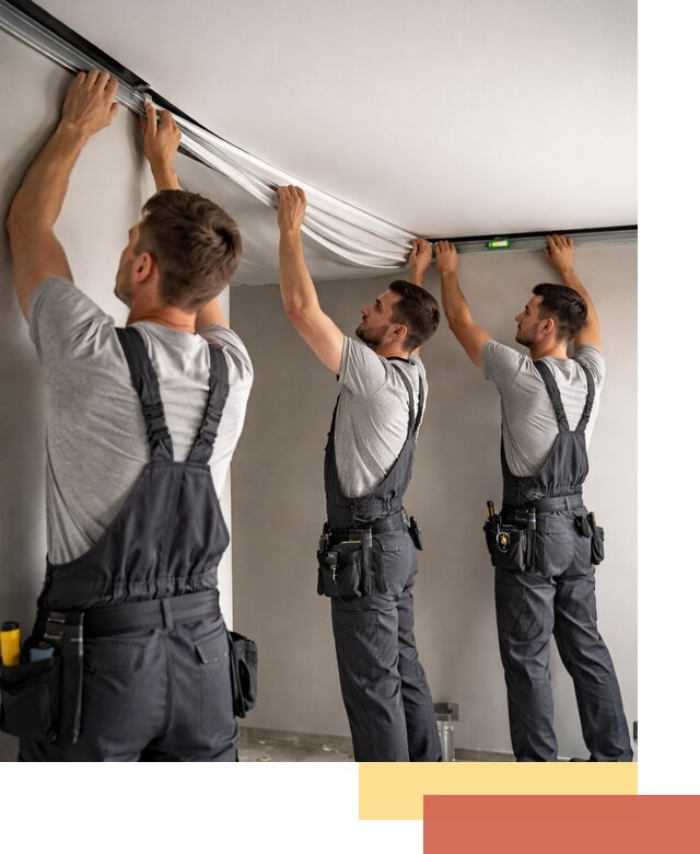 Теневые натяжные потолки в Мичуринске: монтаж и отделка быстро и качественно