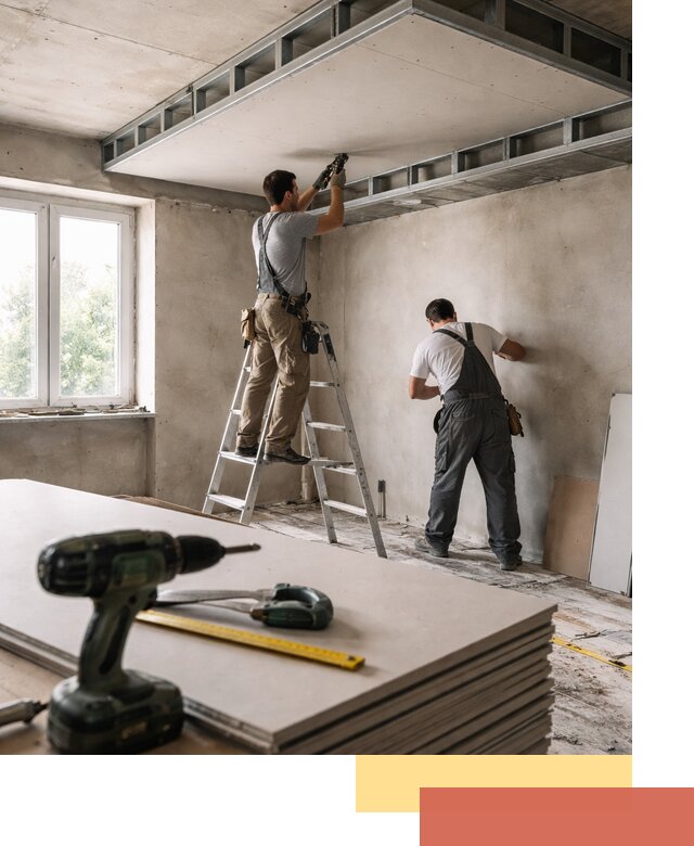 Двухуровневый потолок из гипсокартона в Мичуринске