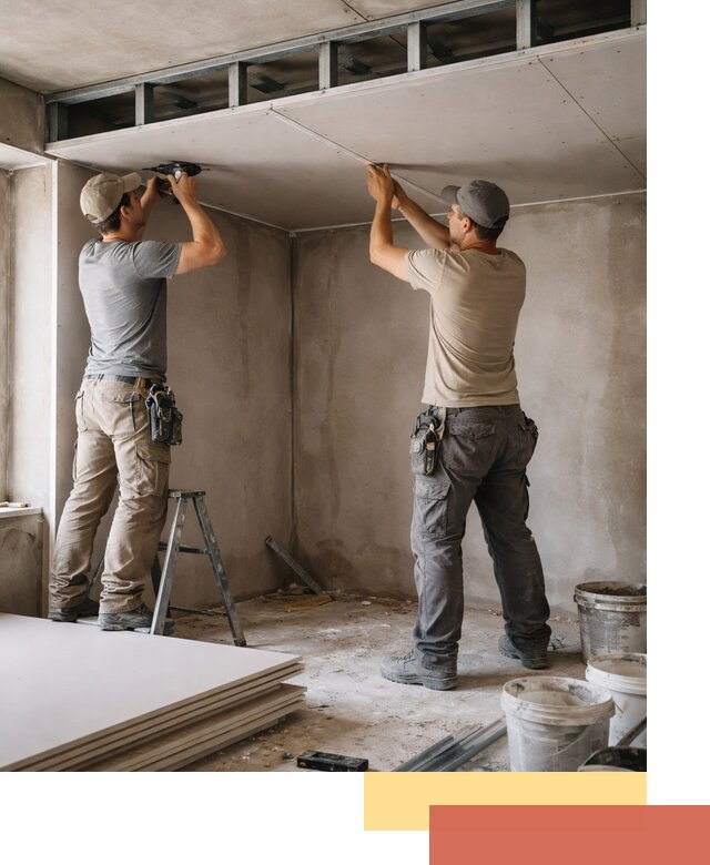 Короб из гипсокартона на потолке под ключ в Мичуринске