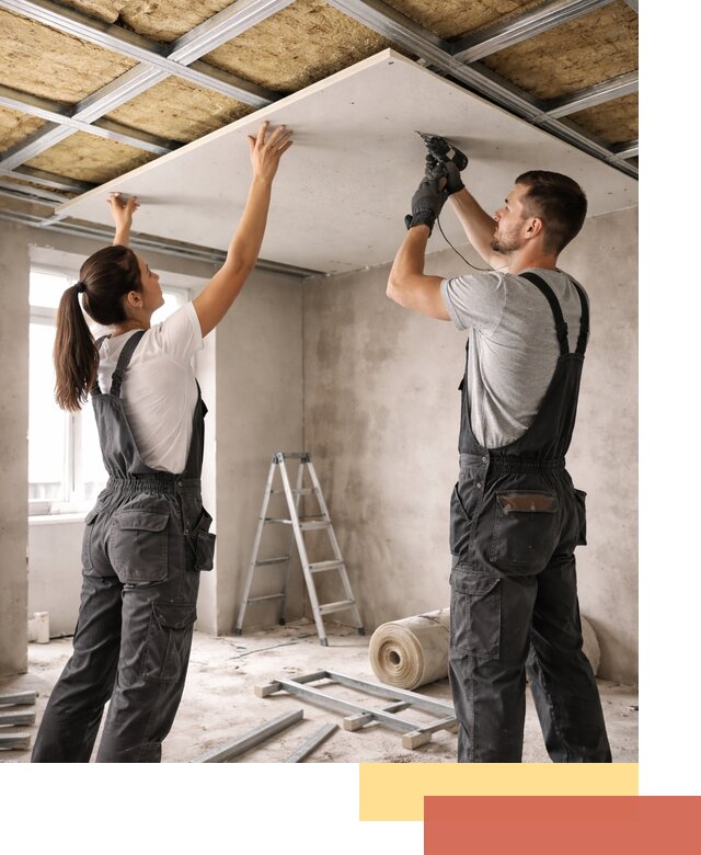 Звукоизоляция потолка из ГКЛ в Мичуринске профессионально и надежно