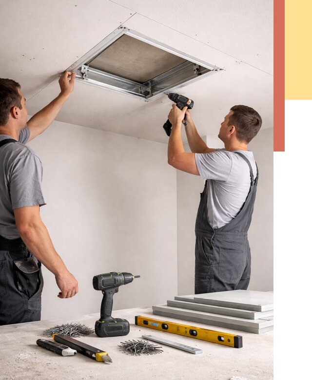 Установка люка в потолок ГКЛ в Мичуринске от 2589 руб. под ключ | ОТДЕЛОЧНИК-Мчр