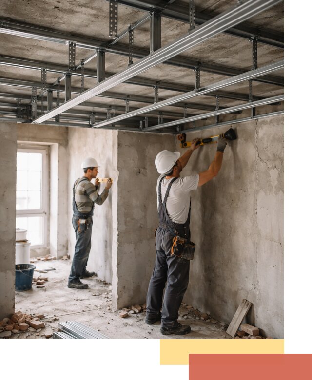 Монтаж каркаса потолка из профильного профиля в Мичуринске