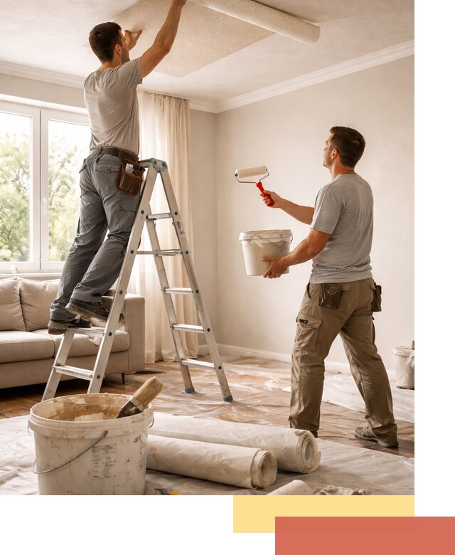 Поклейка обоев на потолок в Мичуринске — качественно и быстро