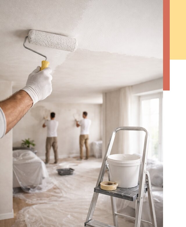 Покраска потолка акриловой краской в Мичуринске от 2589 руб. | ОТДЕЛОЧНИК-Мчр