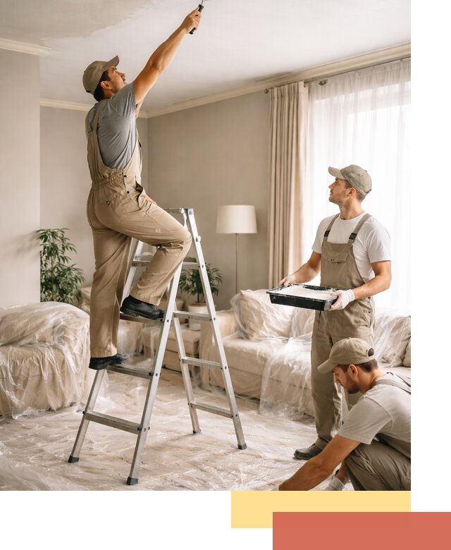 Покраска потолков акриловой краской в Мичуринске качественно и быстро