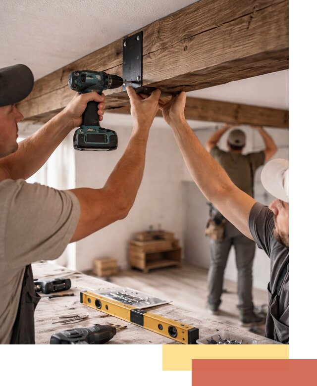 Монтаж декоративных потолочных балок в Мичуринске