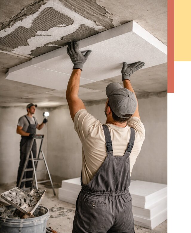 Утепление потолка пенопластом в Мичуринске от 4659 руб/м2 — недорого и быстро | ОТДЕЛОЧНИК-Мчр