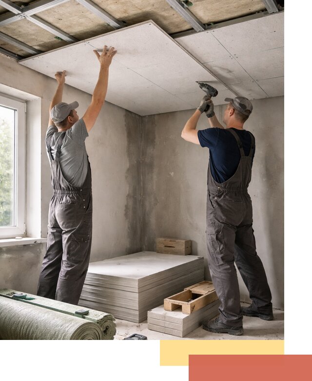 Шумоизоляция потолка панелями ЗИПС в Мичуринске